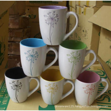 Ceramic Mug with Laser Engraved Pattern